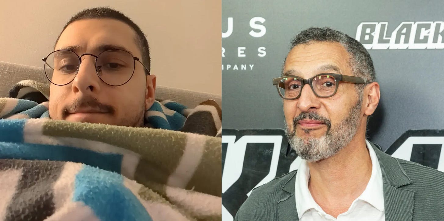 A composite image featuring photos of John Turturro (left) and our very own Stephen Ganavas (right)