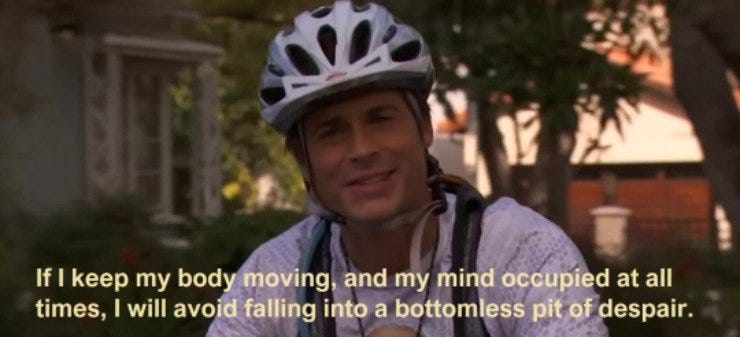 tats on X: "people are always like woah you're so active but really im just chris  traeger https://t.co/fYBKwP3bqy" / X