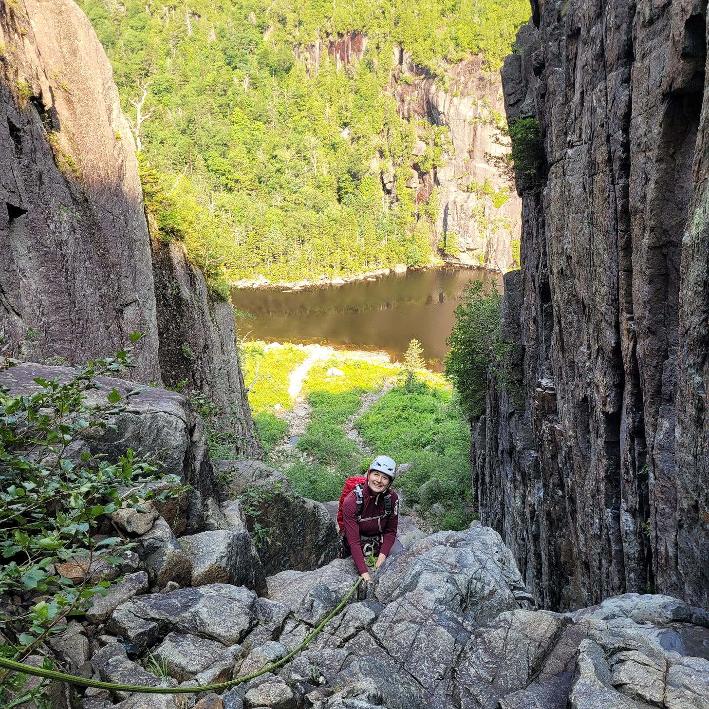 Rock climbing in the Adirondack High Peaks region