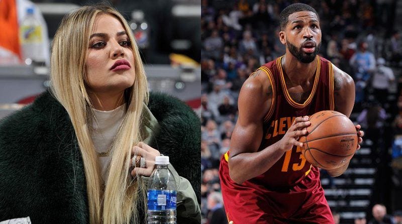 khloe kardashian with sane tristan thompson cavaliers