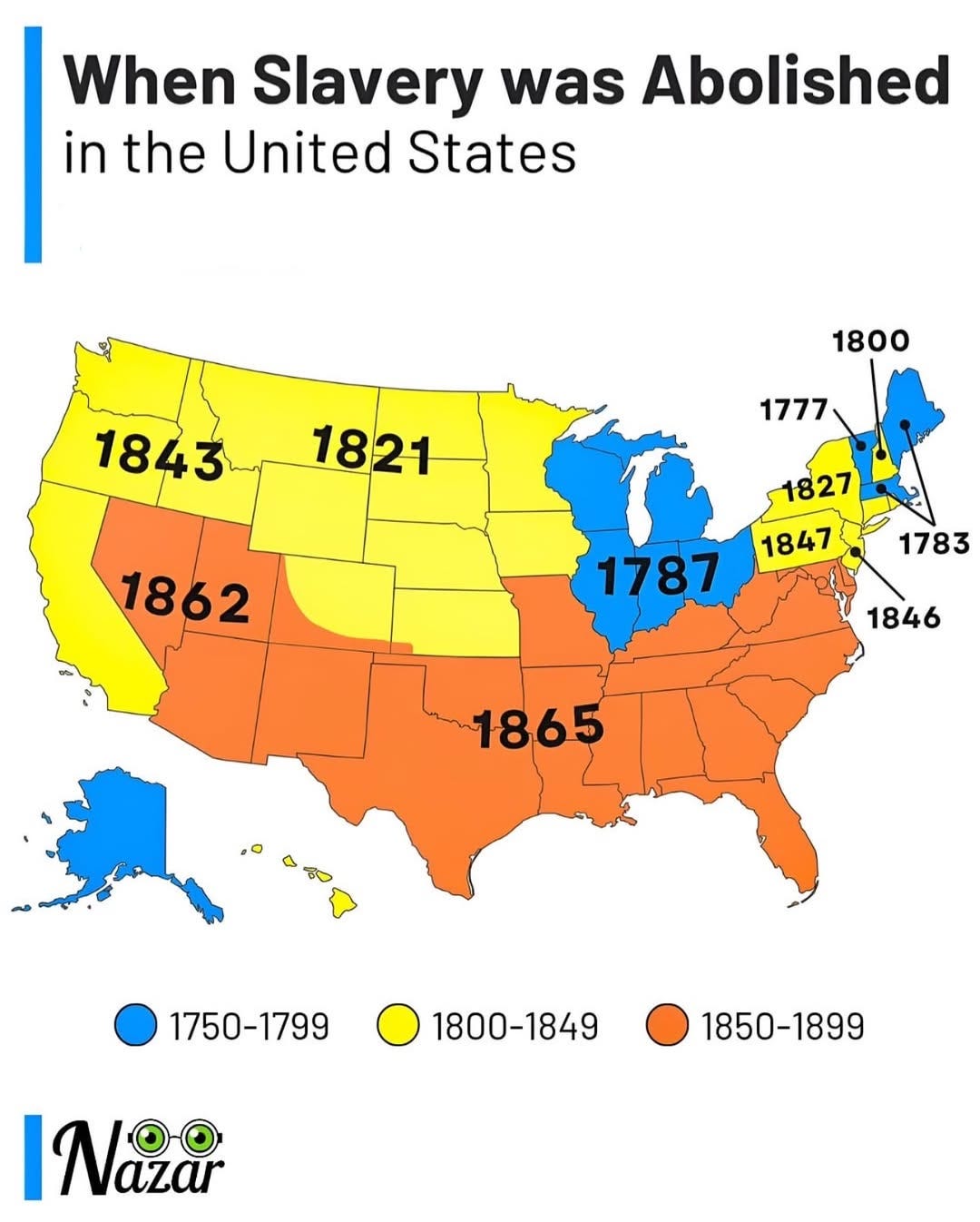 MAPPED: When Slavery Was Abolished in the U.S. MAPPED: When Slavery Was Abolished in the U.S.