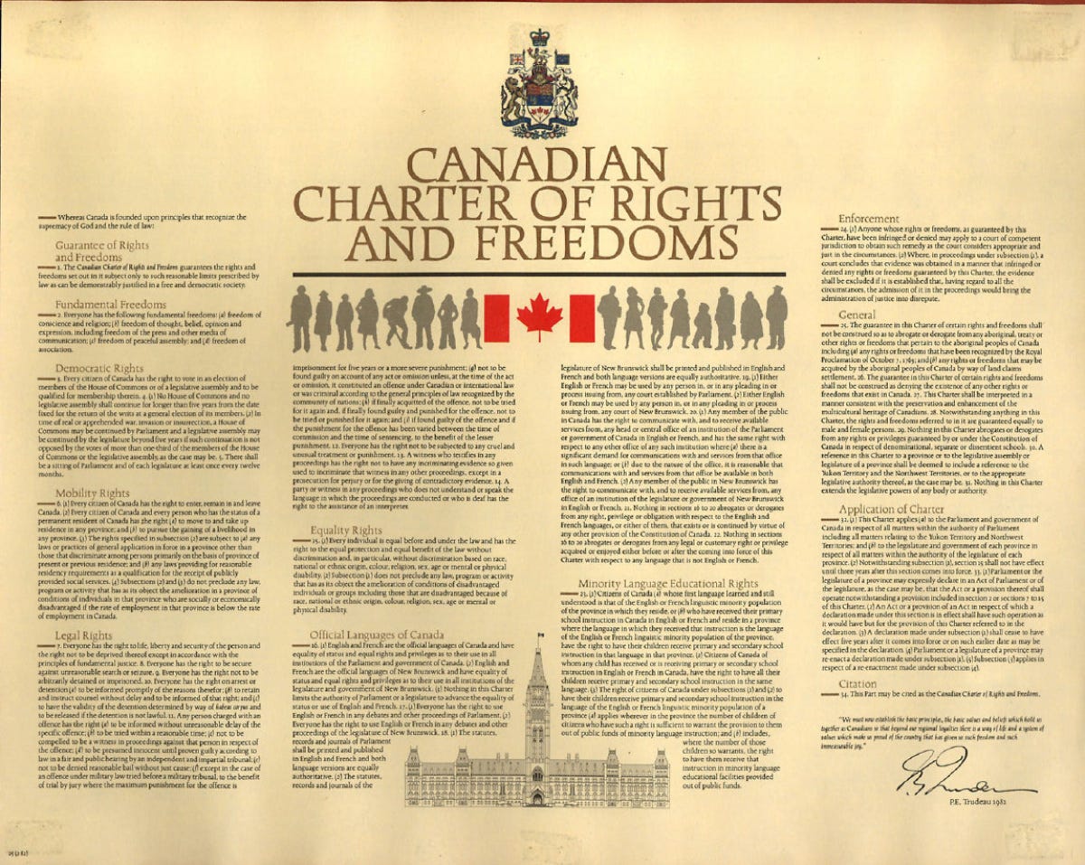 Canadian Charter of Rights and Freedoms | The Canadian Encyclopedia