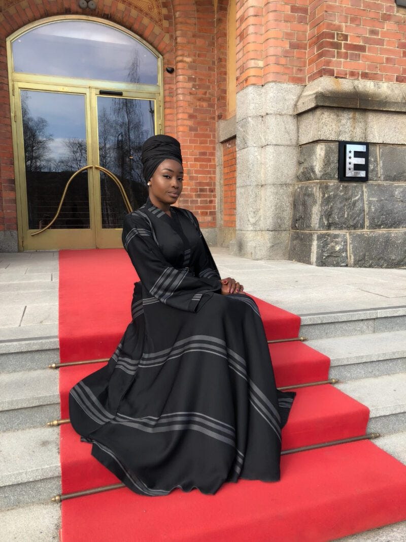 Lovette Jallow delivering her Tedtalk on Racism in Sweden at Umeå