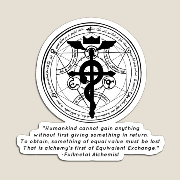 Transmutation circle. Alchemy's first law of equivalent exchange" Magnet by  ConArte | Redbubble