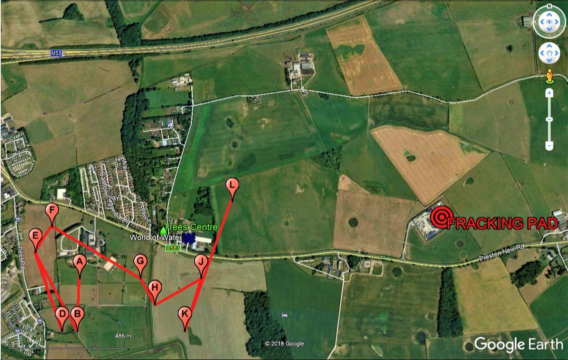 Lancashire Fracking Eathquake Epicentres