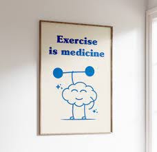 Buy Exercise is Medicine Poster, Exercise is Medicine Print, Retro Quote  Wall Art, Exercise Room Art, Sports Quote, Printable Digital Wall Art  Online in India - Etsy