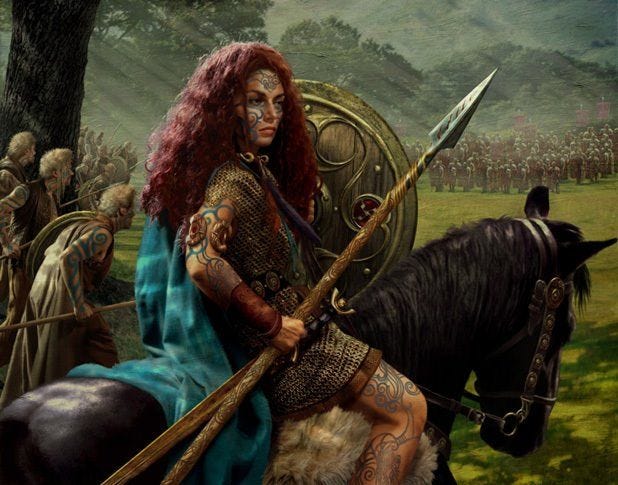Celtic warriors, Celtic mythology, Warrior woman