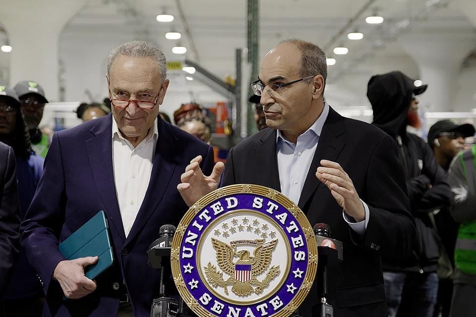 Viridi founder, Jon M Williams, and Senator Schumer