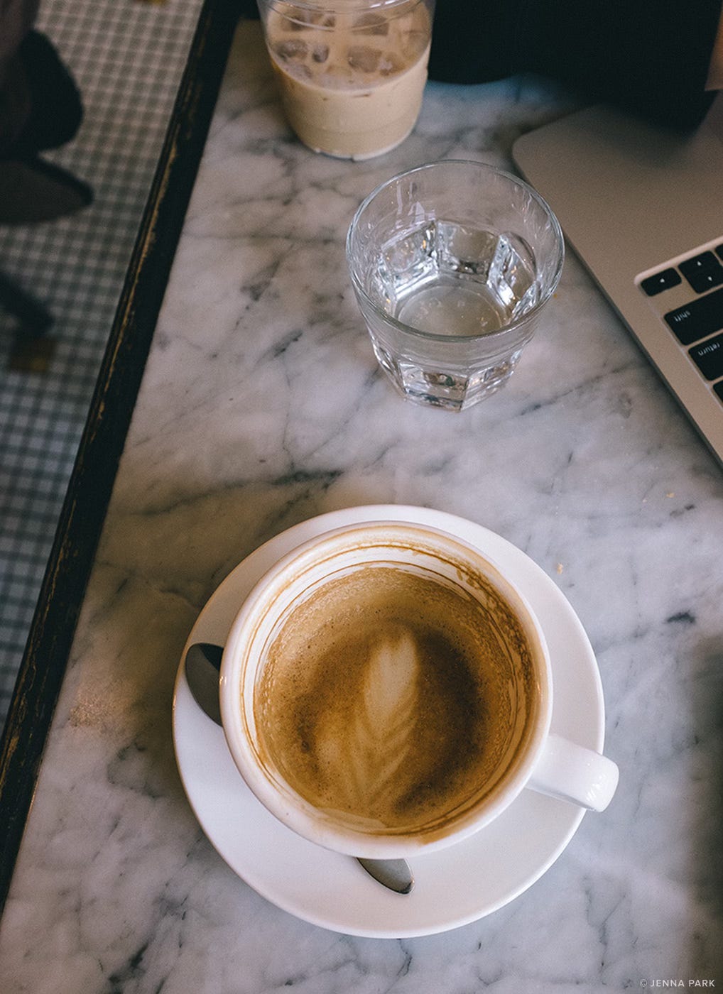 A cafe table