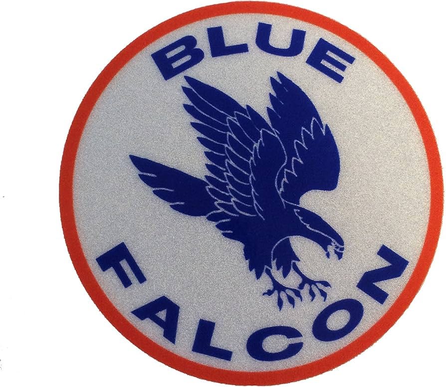 The Blue Falcon Decal 3" Round Vinyl 3m Us Made Sticker Military Decal