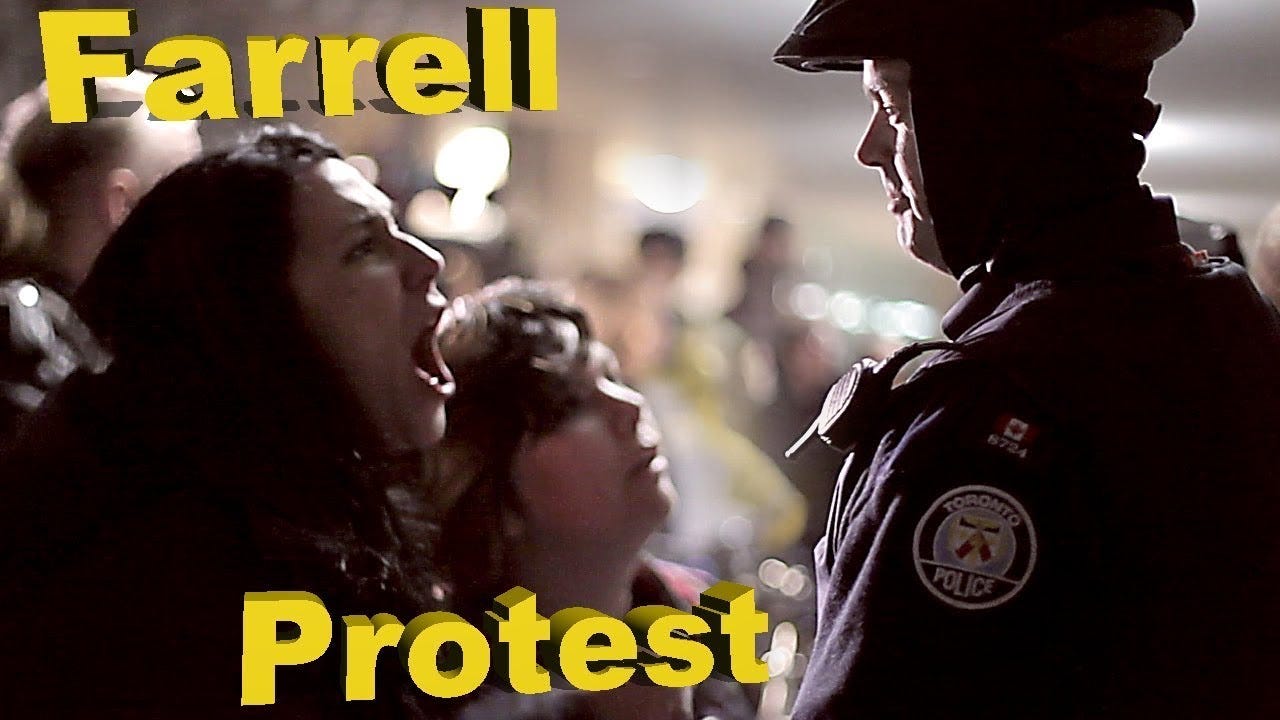 Protest of Warren Farrell at the University of Toronto Nov 16, 2012