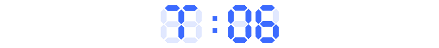 T:06 written in the style of a digital clock