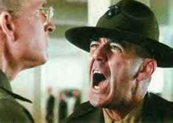 High Quality drill sergeant yelling Blank Meme Template