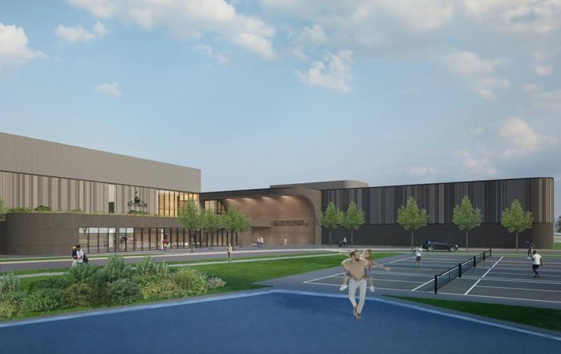 Rendering of the recreation complex exterior