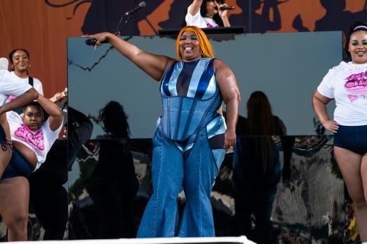 Grammy and Emmy winner Lizzo is scheduled to perform at the XL Center on Saturday. She recently performed at the New Orleans Jazz & Heritage Festival on April 28. (Photo by Amy Harris/Invision/AP)