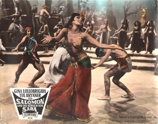 Solomon and Sheba - Lobby card with Gina Lollobrigida