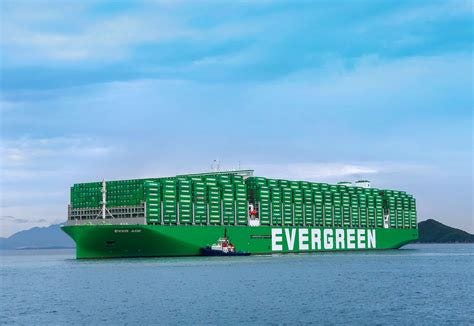 Evergreen's mega container ship Ever Ace with WinGD's large bore X92 bore size engines crossed ...