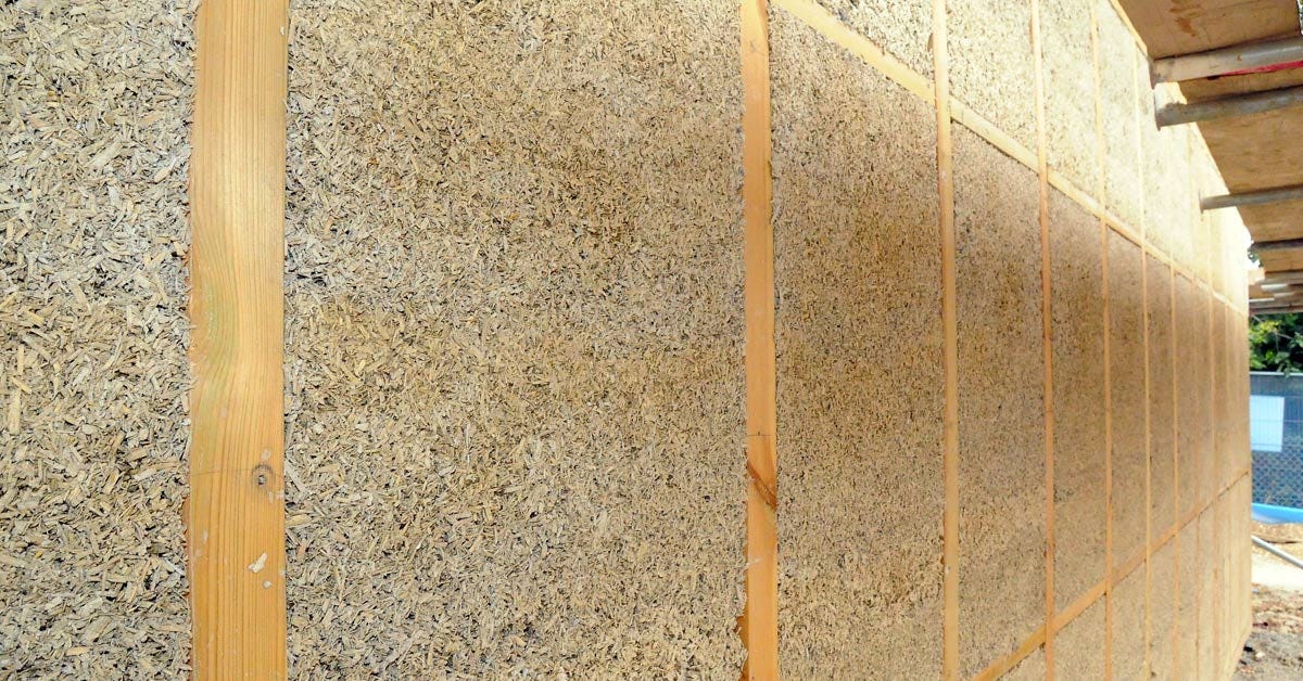 Hempcrete, sustainable, lightweight and insulating construction material