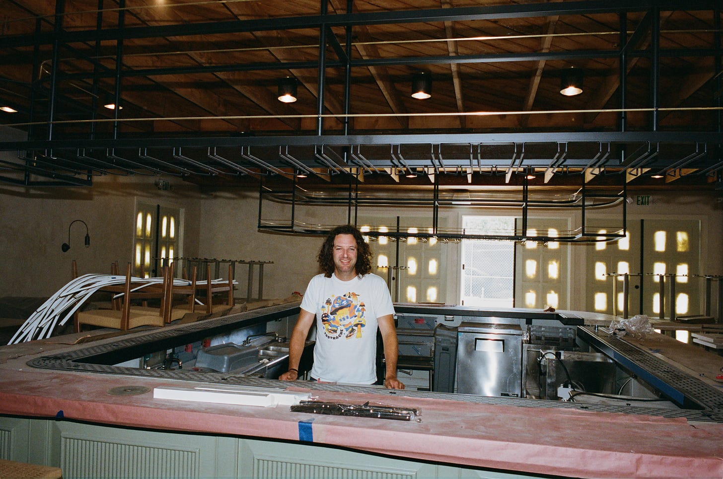 Adler behind the bar at Beethoven