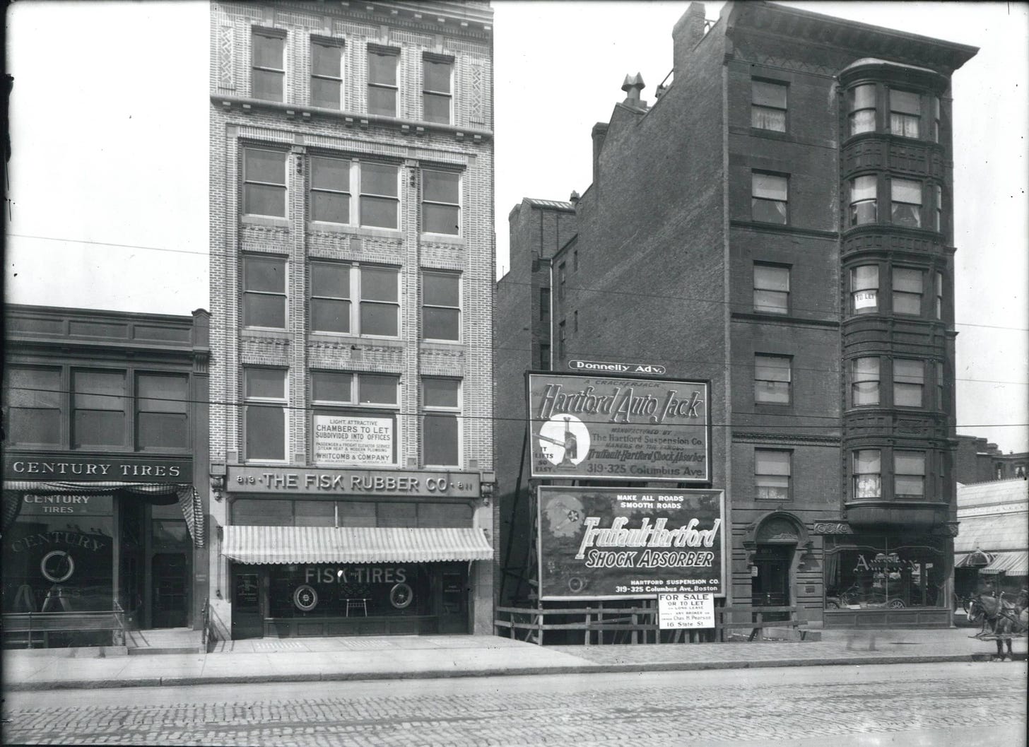 An early view of Apple's home at 815 Boylston Street (far left).