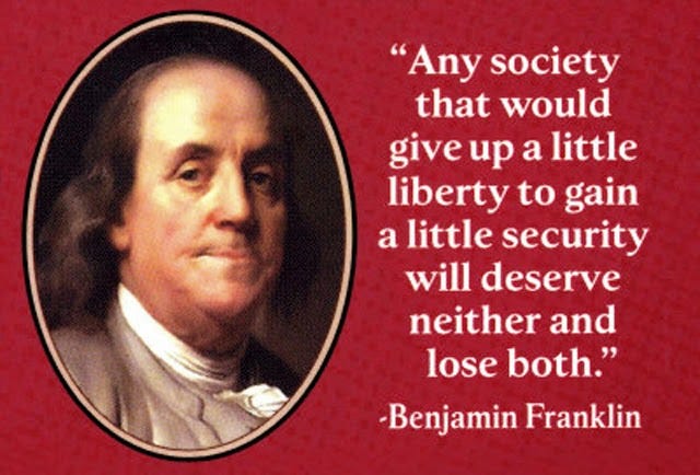 My Coolest Quotes: Any society that would give up a little liberty...