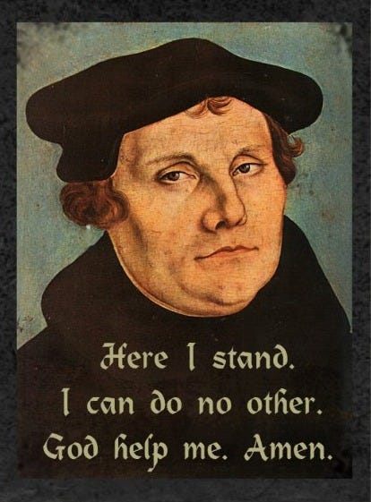 Martin Luther Here I Stand Religious Quotation Poster | Zazzle