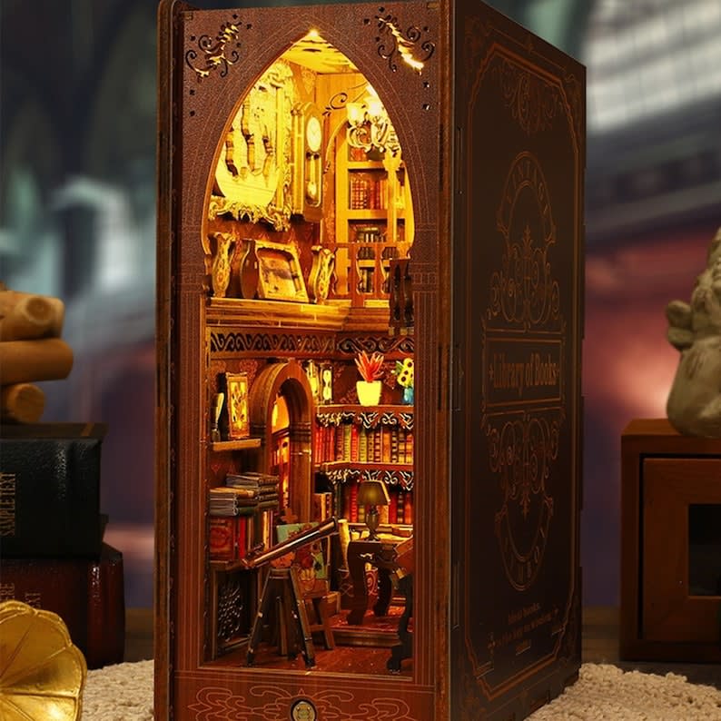 Store Hot Top 1 Christmas Sale Library of Books Wooden image 1