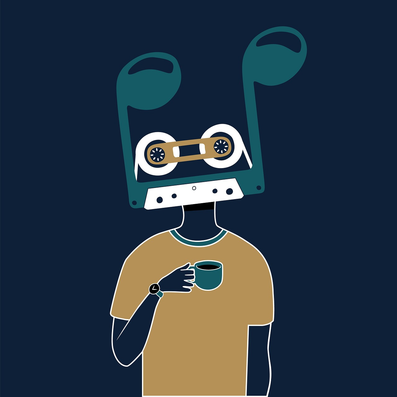 Free audio music feel illustration