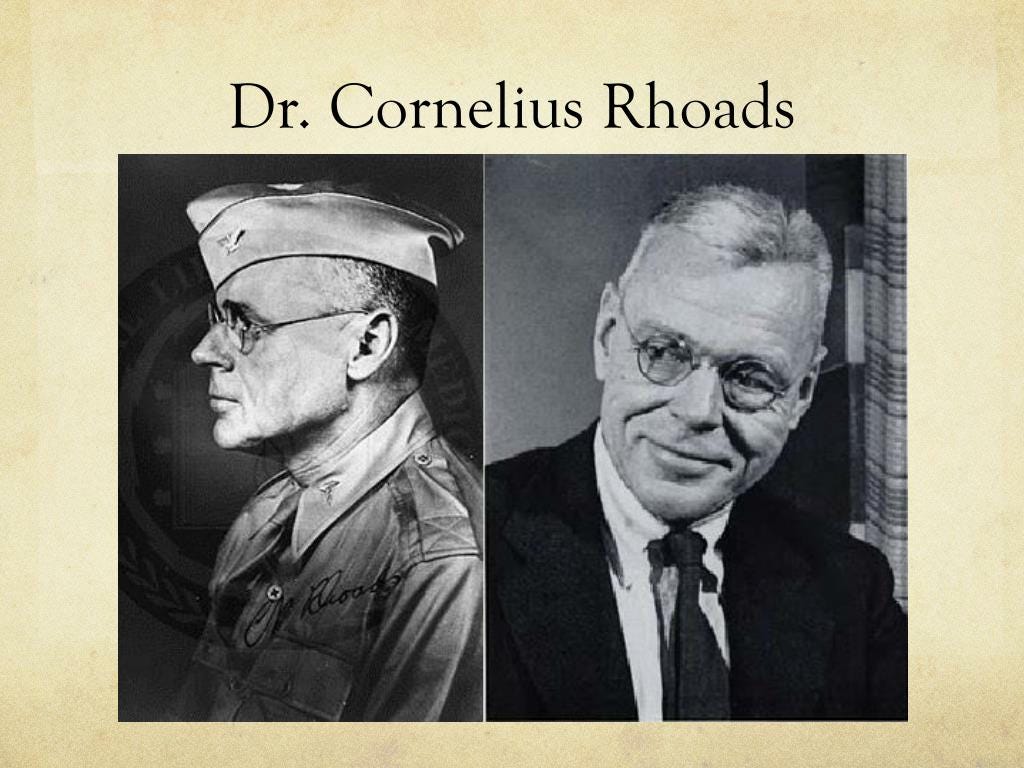 Dreams of Extermination in Puerto Rico: U.S. Biological Warfare and the  Legacy of Dr. Cornelius Rhoads – INTERNATIONALIST 360°