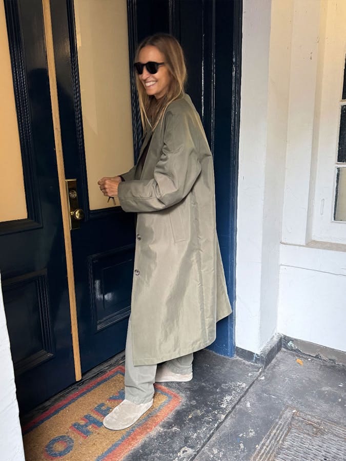 Nikki Kule in Fall Albie jacket Nikki Kule in Fall Albie jacket
