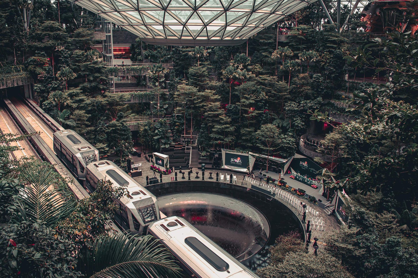 Trains Inside Jewel Changai Airport in Singapore · Free Stock Photo