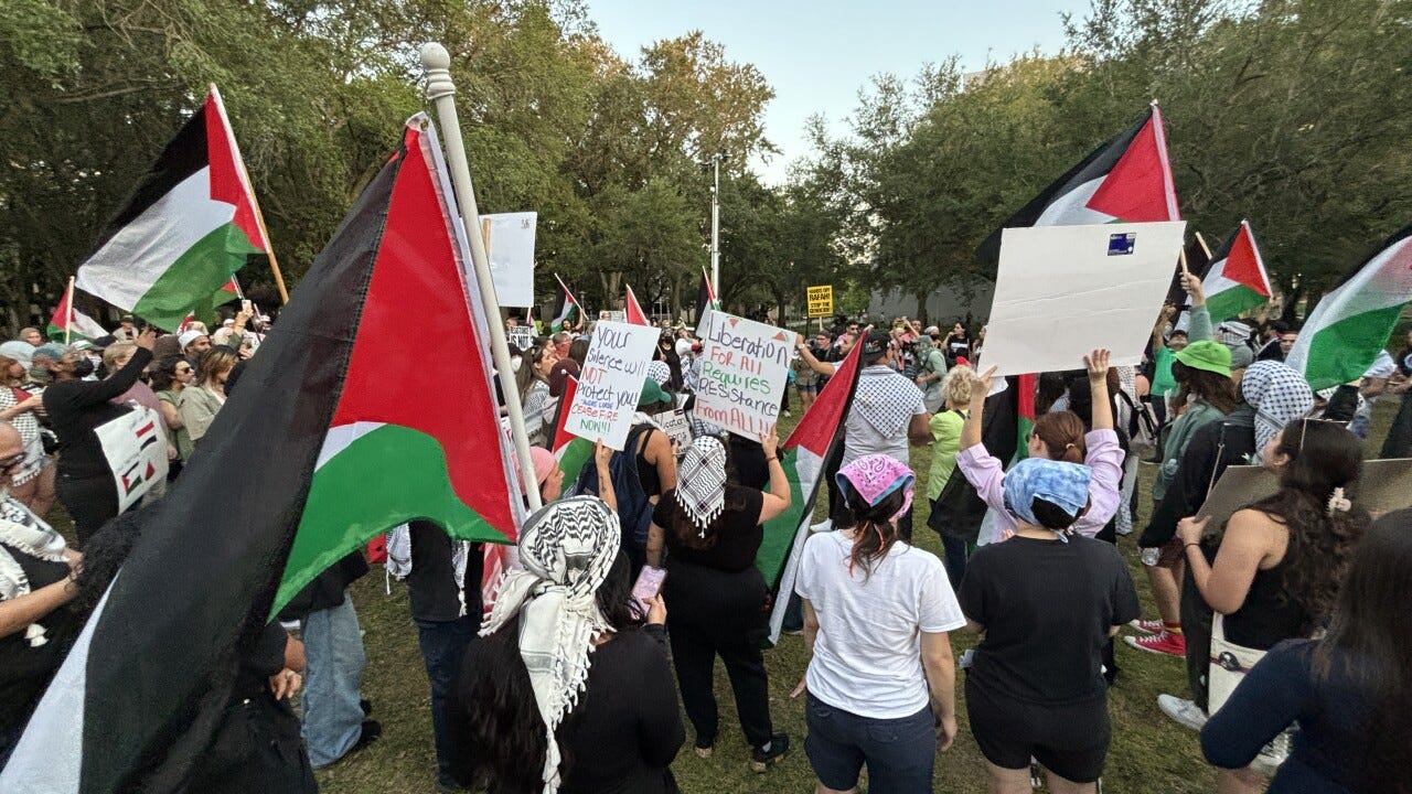 After tear gas the day before, Pro-Palestinian protesters return to USF