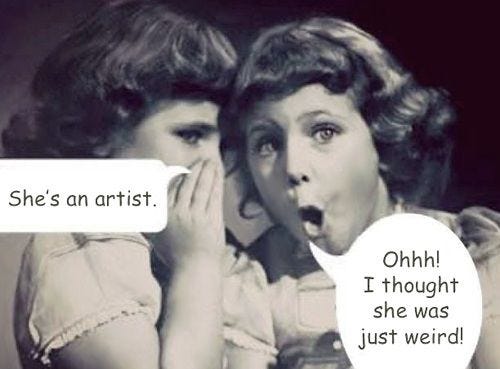 She's an artist. Oh, I just thought she was weird vintage pic | Writing  humor, Funny quotes, Wine humor