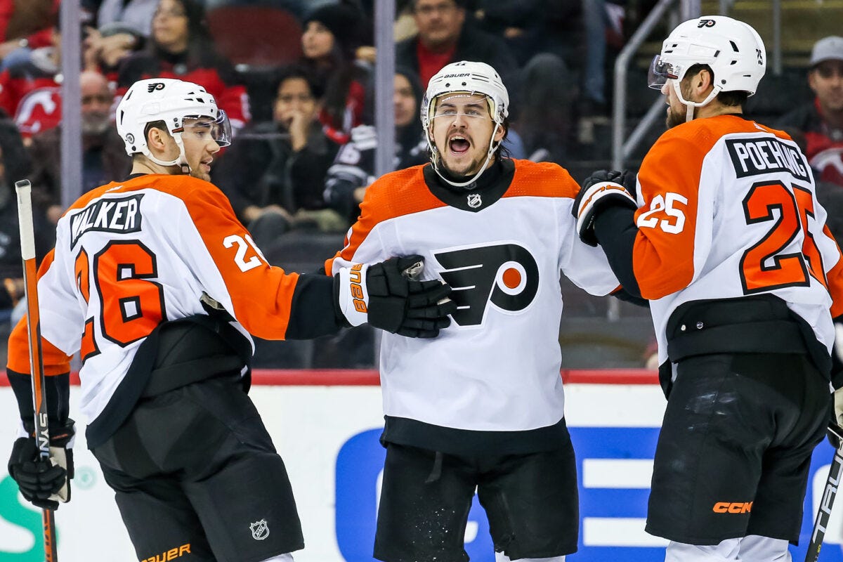 Travis Konecny Philadelphia Flyers Celebration