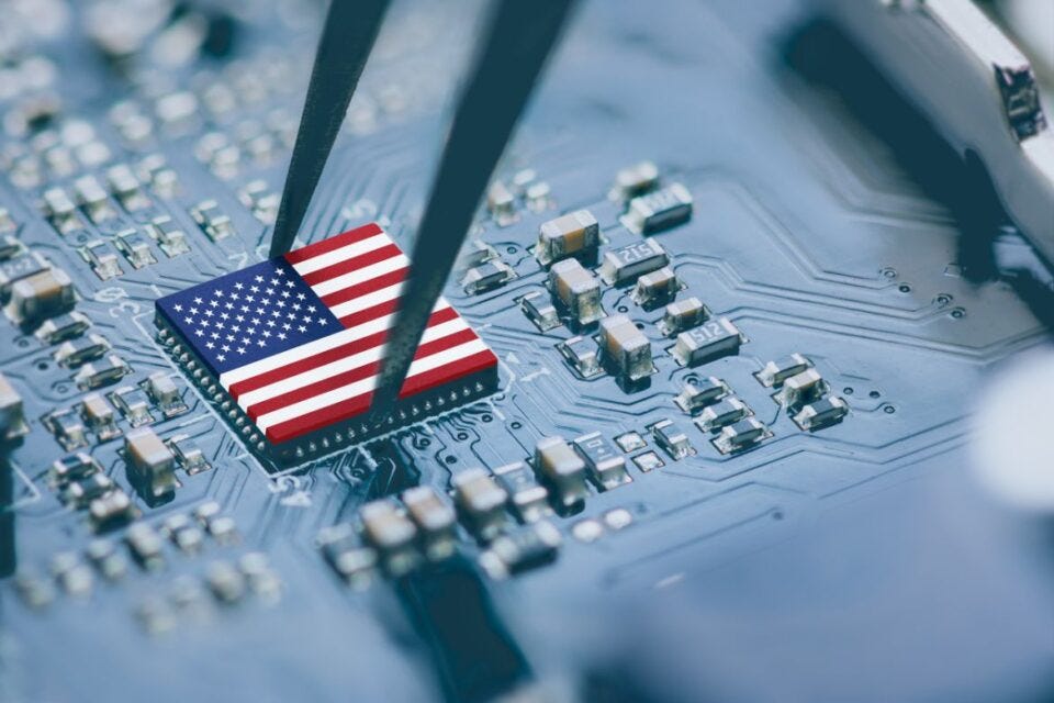 US flag motherboard chip