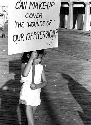 The Miss America Pageant protest, child with sign, September 7, 1968,  Atlantic City. | Jewish Women's Archive