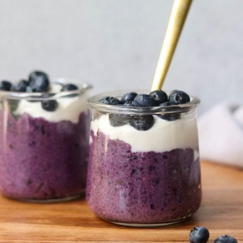 Easy Blueberry Chia Pudding - Vegan, Paleo - Cook At Home Mom