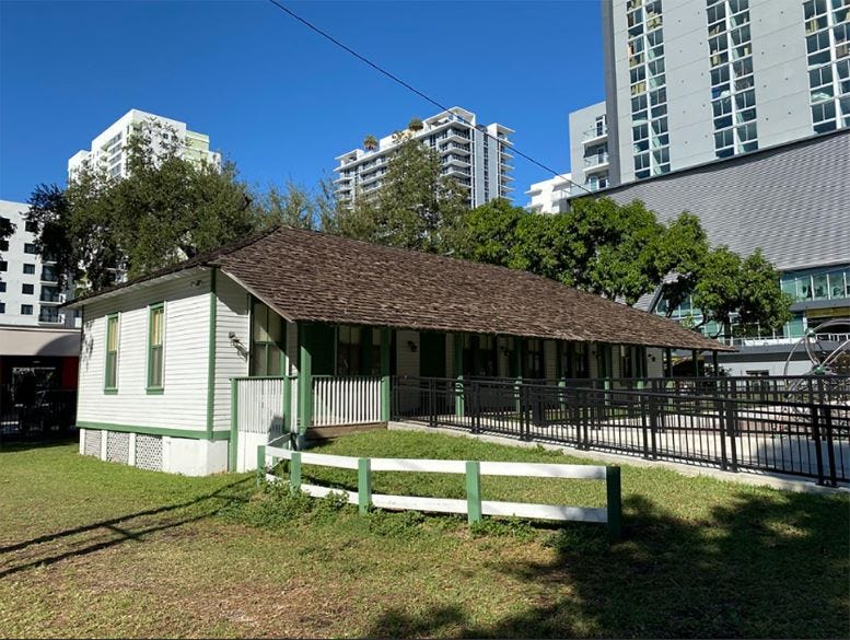 Figure 4: Miami High School building that was constructed behind the Miami Central School. Now in Southside Park (Brickell). Courtesy of Philip Pessar. Figure 4: Miami High School building that was constructed behind the Miami Central School. Now in Southside Park (Brickell). Courtesy of Philip Pessar.