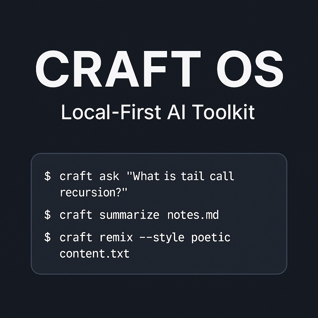 🛠️ Devlog: Building Craft OS CLI