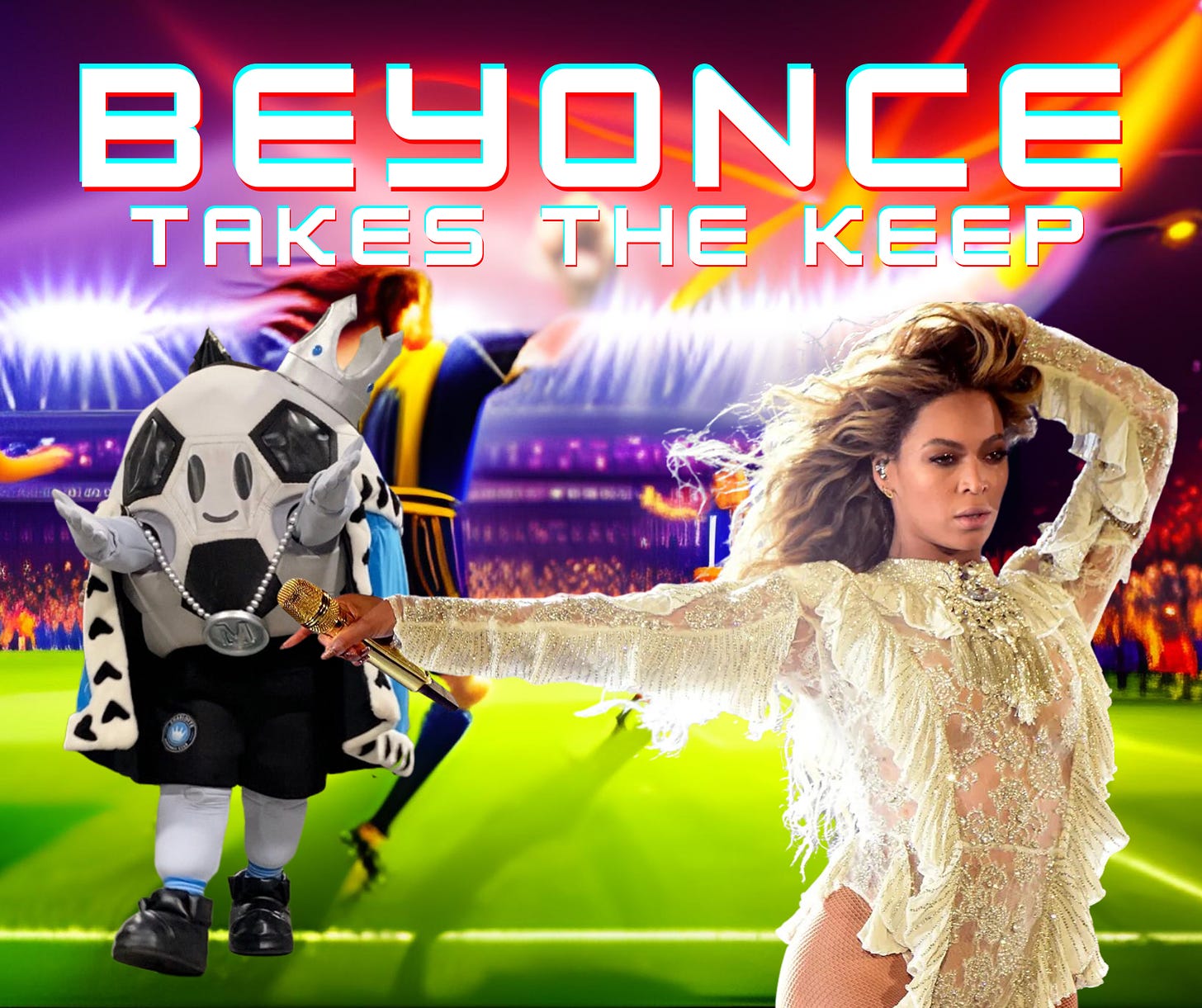 Beyonce and Sir Minty fight for dominance of Bank of America Stadium in "Beyonce Takes the Keep"