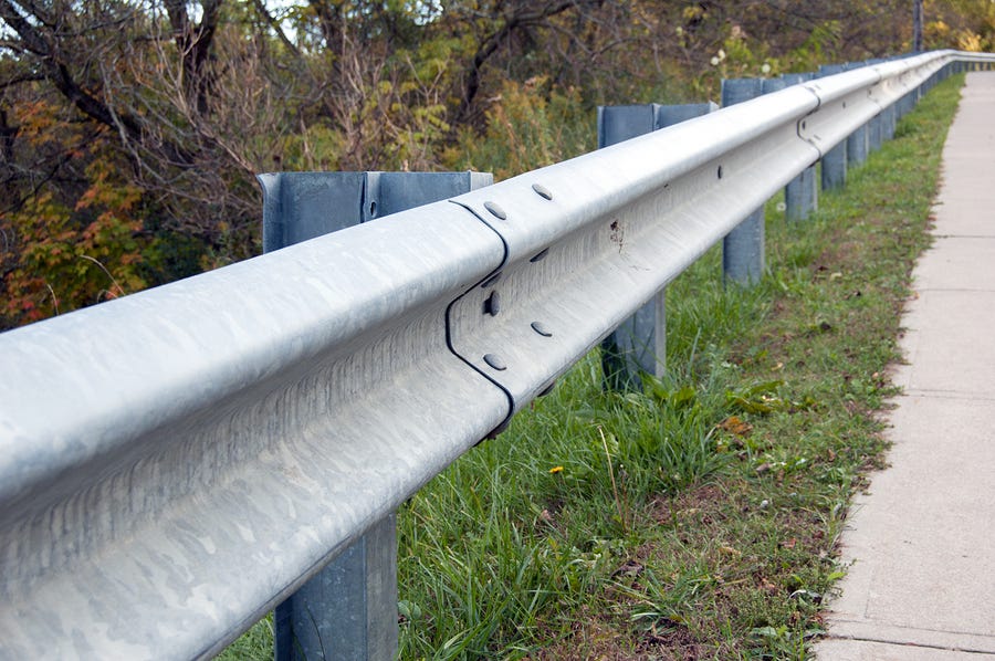 Guardrail on highway