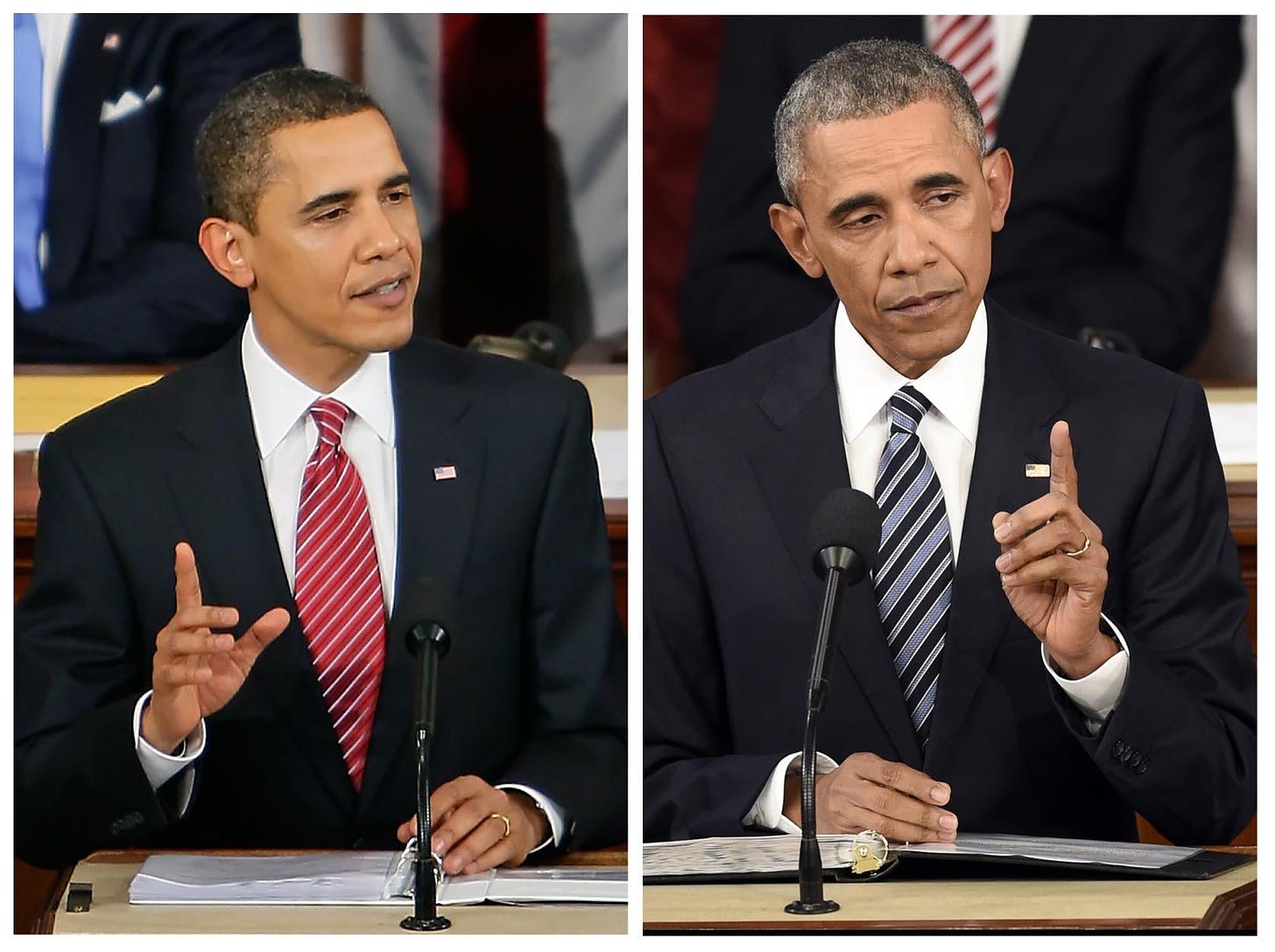 Barack Obama pictures show how US President has aged since ...