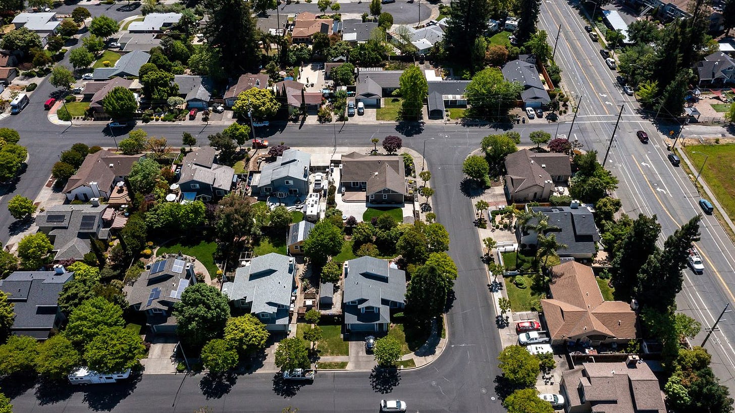 Homes in Napa, California, US, on Monday, May 6, 2024.