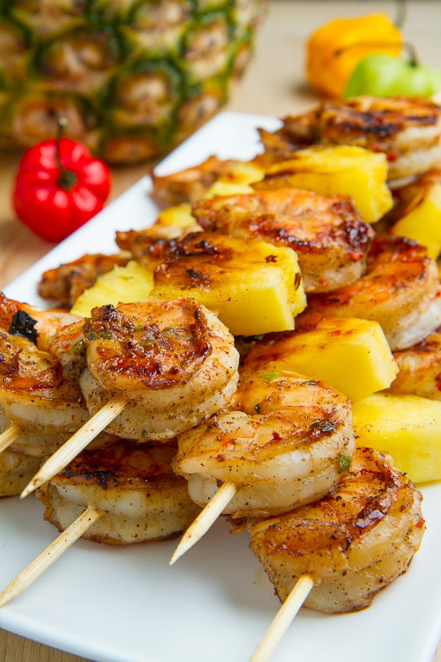 Grilled Jerky Shrimp and Pineapple Skewers Grilled Jerky Shrimp and Pineapple Skewers