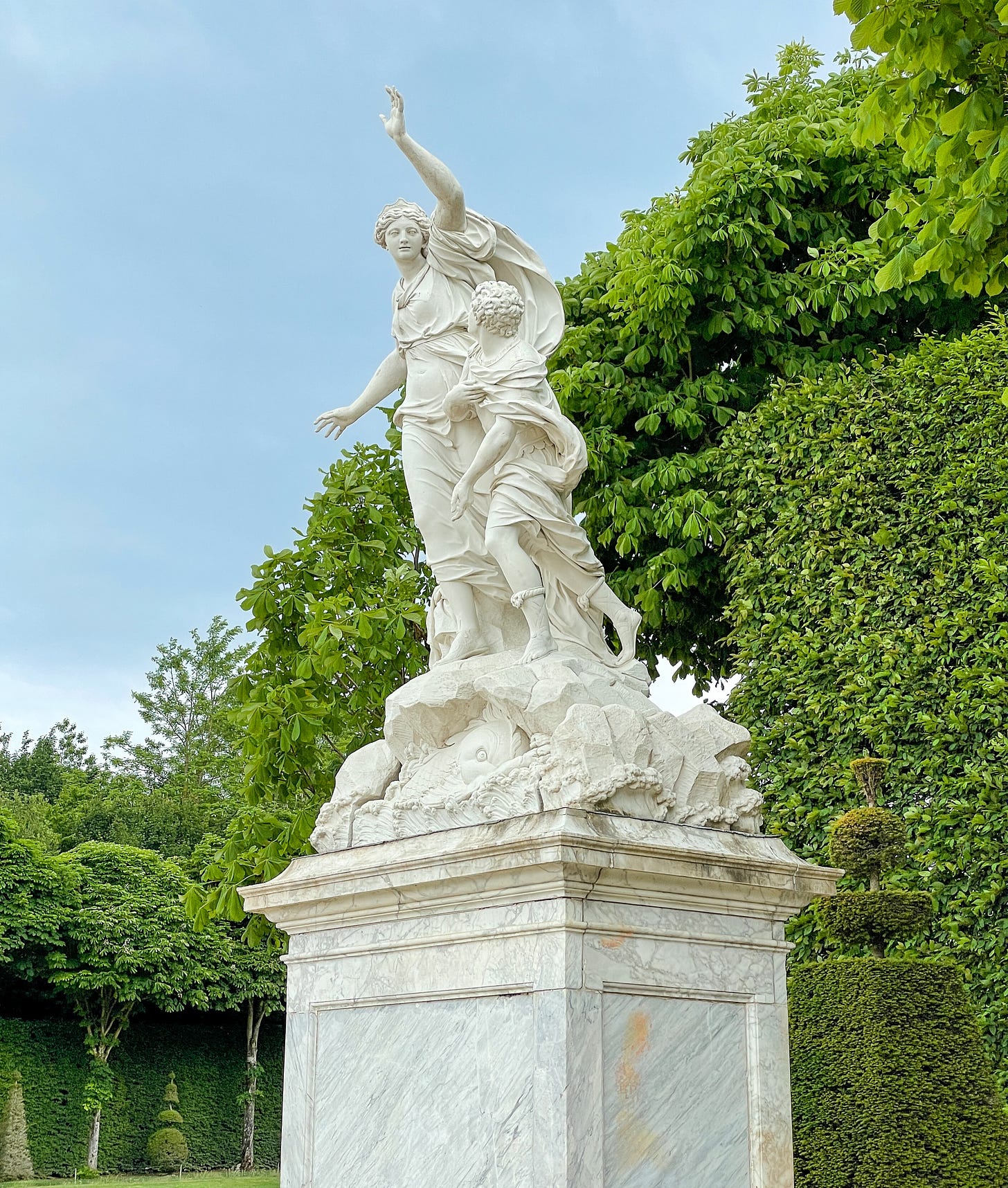 A statue at the gardens of Versailles