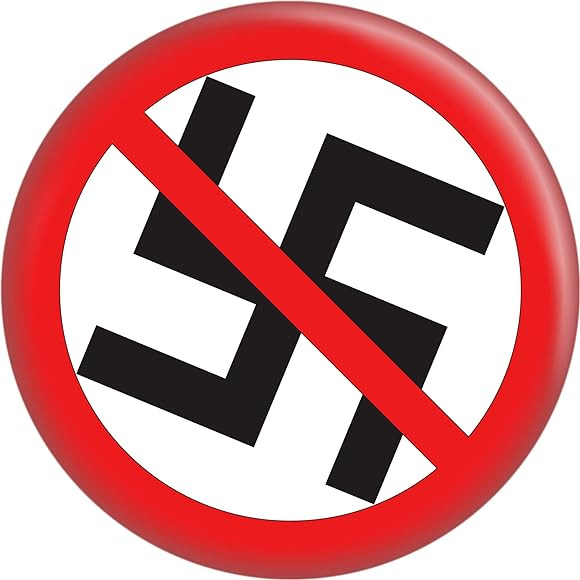 Amazon.com: Anti-Swastika - 2.25" Round Button : Clothing, Shoes & Jewelry