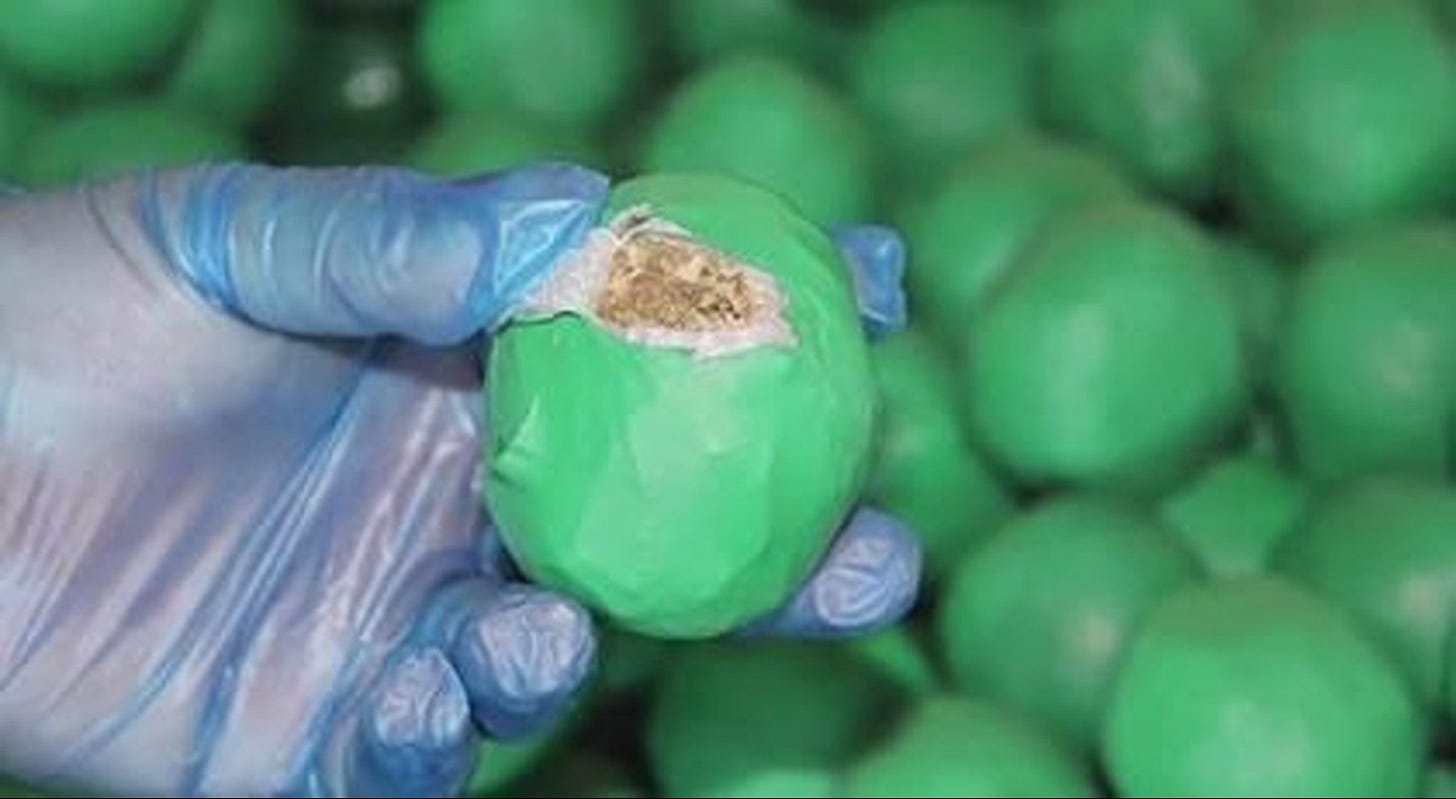 Marijuana disguised as a "lime" for a smuggling attempt on the Pharr International Bridge (January 30, 2017) Marijuana disguised as a "lime" for a smuggling attempt on the Pharr International Bridge (January 30, 2017)