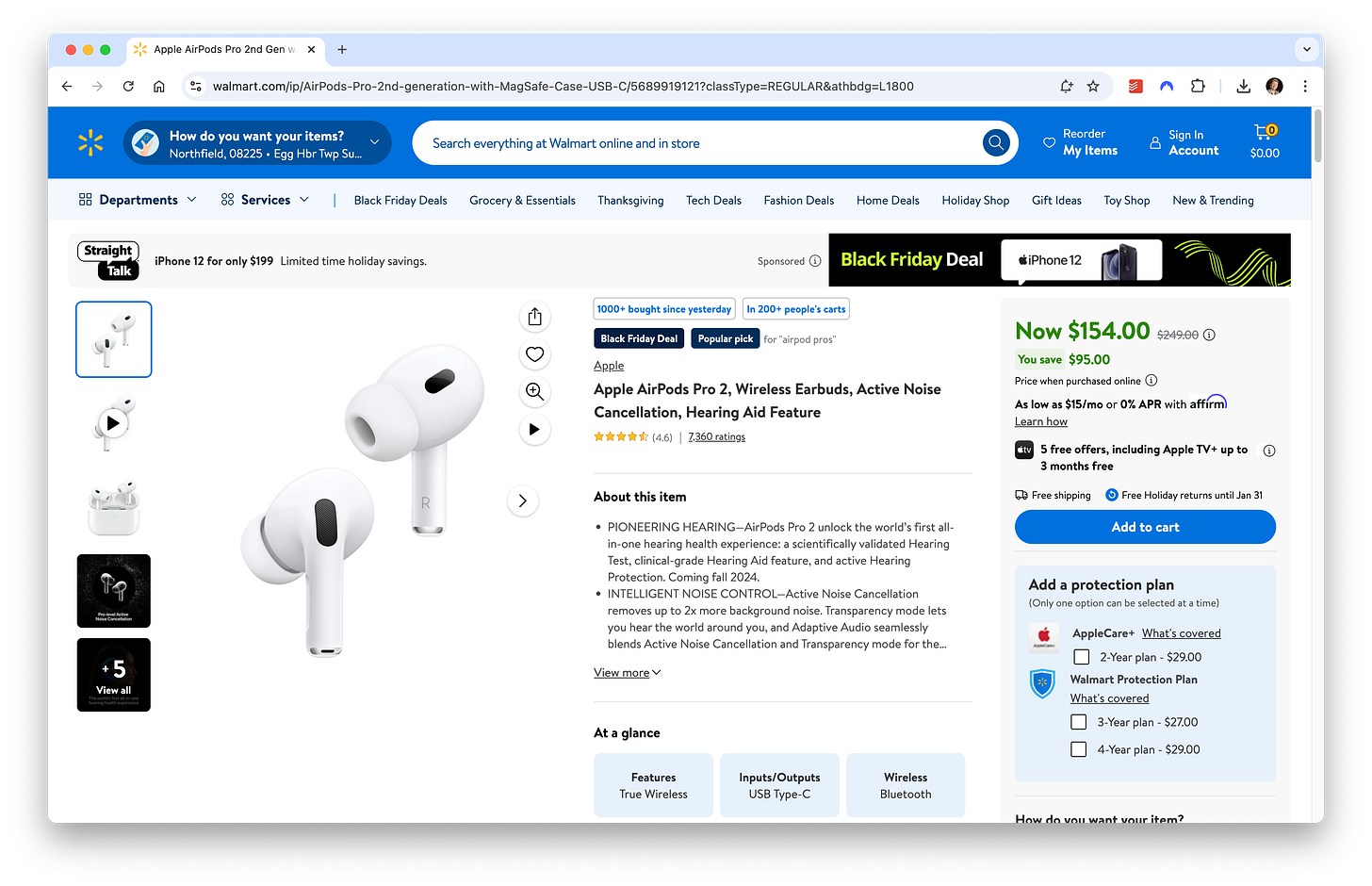 AirPods Pro 2 Black Friday deals Walmart