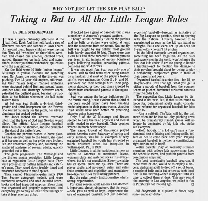 little league column may 1980