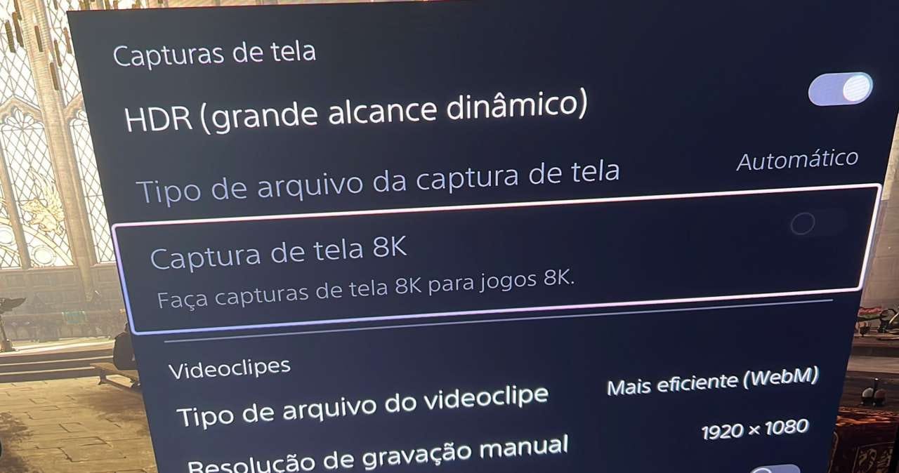 8K PS5 Pro capture option